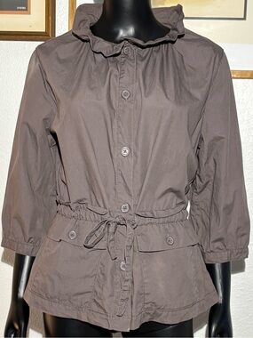 French Cuff brand utility-style jacket in a grayish-purple tone